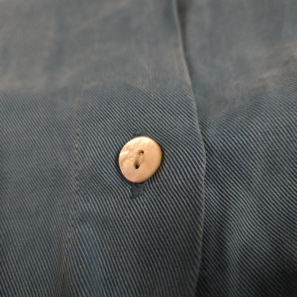 Soft Surroundings Blue Button Up Collared Shirt O… - image 4